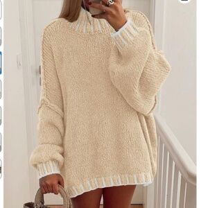 Pretty Garden Oversized Sweater Sz L NWT